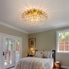 CVKASH 4-Lights Crystal Chandelier Modern Semi Flush Mount Ceiling Light