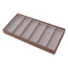 Eyeglass Display Organizer Wood Grain 6 Compartments Glasses Display Tray
