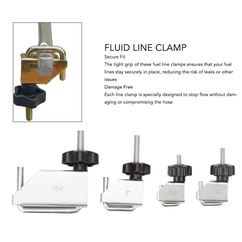 4Pcs Vacuum Radiator Fluid Line Clamp Set Pinch Off Line