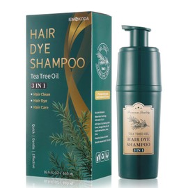 Agthyuve Tea Tree Hair Dye Shampoo, Coffee Hair Color Shampoo For Women & Men, Easy to Use at Home, Long Lasting 3 in 1 Hair Dye for Gray Hair Coverage 16.9 Fl Oz (Coffee)