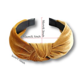 6Pcs Women Headbands Leopard Print Tiny Dot Pure Hair Bands Adult Headbands Elastic Hair Accessories For Women And Girls (WIDE)