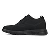 CALTO Men's Invisible Height Increasing Elevator Shoes - Black/Black Sole
