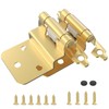 Chibery 10 Pack 3/8 inch Inset Gold Cabinet Hinges, Semi-Concealed