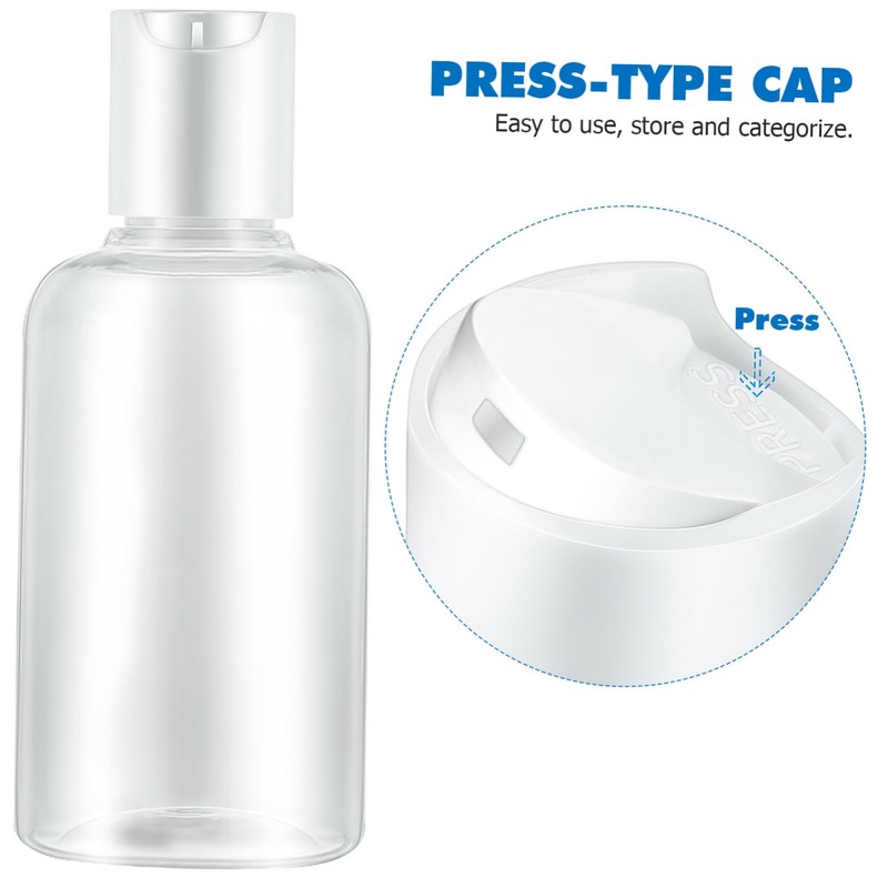 Healeved 12pcs Refillable Travel Bottles for Toiletries Leakproof Containers for