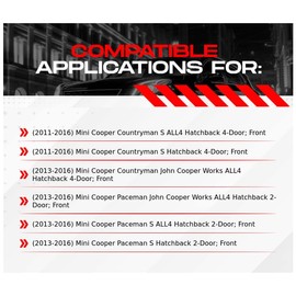 R1 Concepts Front Brakes and Rotors| Hardware Included| Front Ceramic Brake Pads and Rotors Kit| Fits 2011-2016 Mini Cooper