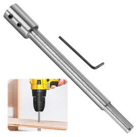 170 mm Extra Long Extension with 3/8 Inch Shank for Forstner Drill, Carbon Steel Drill Extension for Deep Drilling, Carbon Steel Extension Shaft for Breakthroughs in Wood
