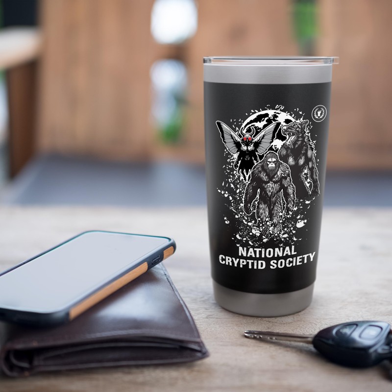 National Cryptid Society Bigfoot Mothman Dogman Cryptid Stainless Steel Insulated