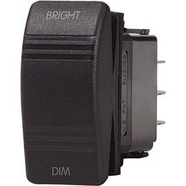 Blue Sea Systems 8291 Contura Dimmer Control (ON)-OFF-(ON) SPDT Switch, Black