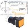 25Pcs Squares Push Button Switch 8 Pin Self Locking Switches