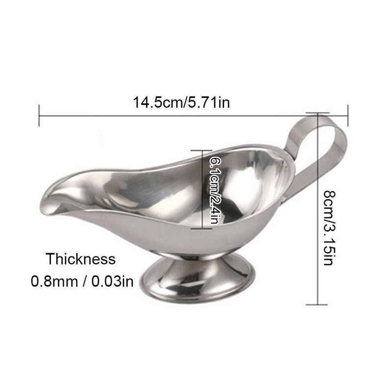 Jasni Liu Stainless Steel 3 OZ Gravy Boat Juice Bucket