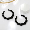 Winssigma Large Bamboo Hoop Earrings, Lightweight Candy Acrylic Earrings for