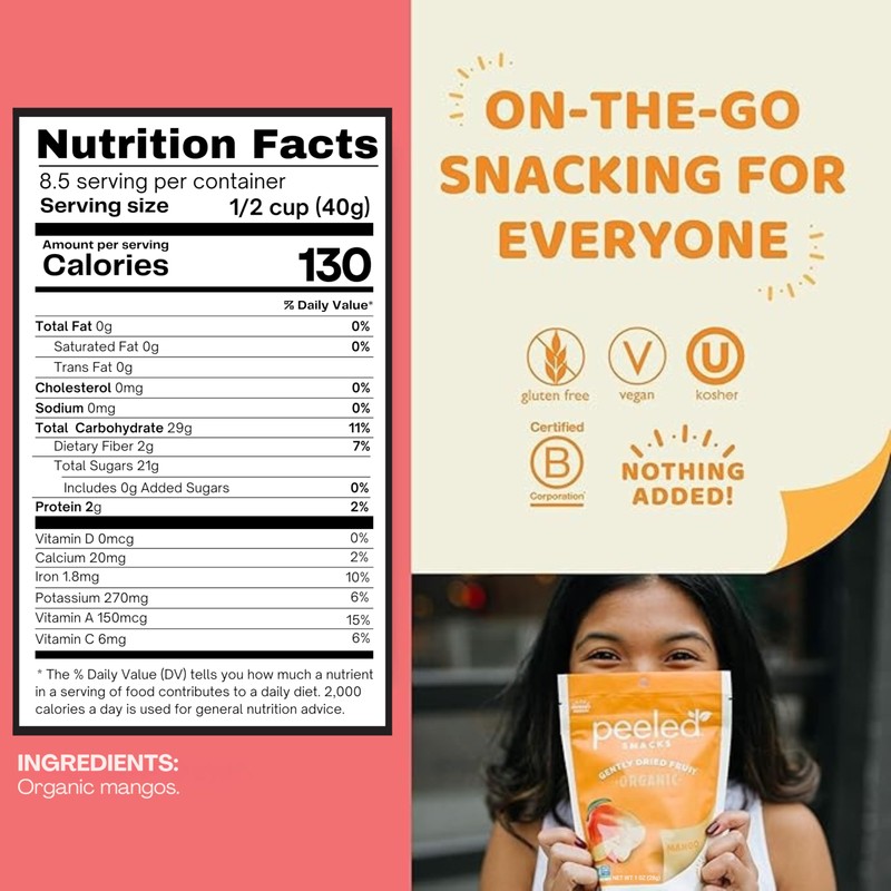 Peeled Snacks Organic Dried Fruit – Healthy, Vegan Snacks for