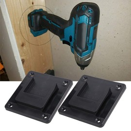 Electric Tool Holder, 2Pcs Machine Holder Wall Mount Storage Bracket Fixing Devices Fit for Makita 18V Electric Tool and Bosch 18V electric drill(Black)