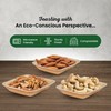 ECO Leaf 25 Disposable Palm Leaf Square Bowls, 3.5" (9cm),