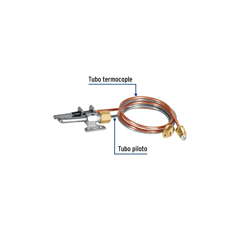 Foset TEPAR-60F, Termopar tipo flauta 60 cm para gas L.P.