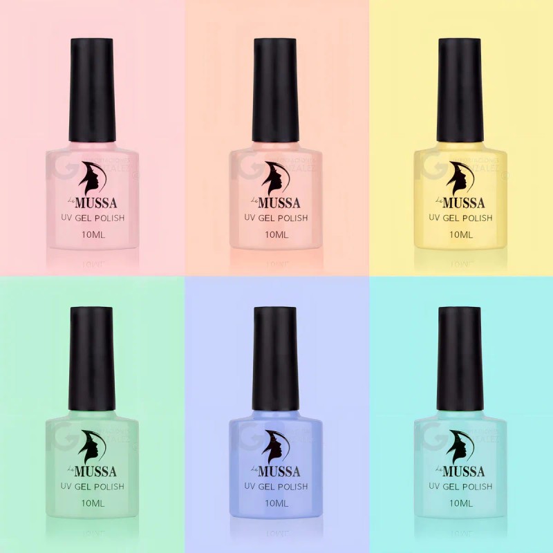 Gama De Gel Semipermanente Mussa® 6 Esmaltes Para Uñas Uv