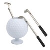 Mini Desktop Golf Ball Pen Holder with 3 Golf Cue