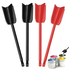 Resin Mixer Paddle Set of 4 - 16.5cm Fits 1/4" Hex Shaft Epoxy Resin Mixer Attachment Reusable for Mixing Paints, Adhesives and Various Liquids
