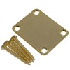 Guitar neck joint plate 51mm x 64mm in gold including