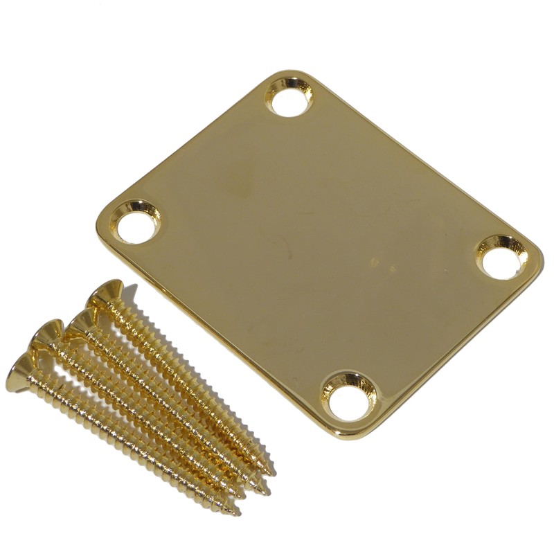 Guitar neck joint plate 51mm x 64mm in gold including