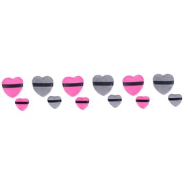 Healeved 12pcs Heart Shape Cotton Makeup Puff for Loose Powder Facial Sponges for Wet Dry Use Soft and Skin-friendly for Foundation Blush and More