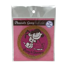 NaganoFactory SNC356LU Snoopy Cork Coaster (Lucy & Snoopy)