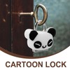 OSALADI Cute Panda Cabinet Padlock Mini Metal Lock with Keys