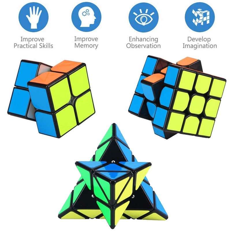 Speed Cube Set, Aitey 2x2 3x3 Pyramid Bundle Magic Cube