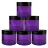 Beauticom 6 Pieces 30G/30ML(1 Oz) Thick Wall Round PURPLE CLEAR