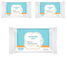 Gungjung Secret Mild Sun Cleansing Tissue, 30 sheets, 3 pcs / 궁중비책 마일드 선 클렌징 티슈, 30매입, 3개