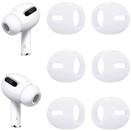 BLLQ AirPod Pro 2 Eartips Covers Anti-Slip Earuds Cover Silicone Compatible with AirPods Pro 2【 Fit in The Charging Case 】 3 Pairs White pro2w