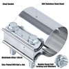 Vitonsbay 3.5 Inch Exhaust Clamp,3 1/2 In Butt Joint Exhaust