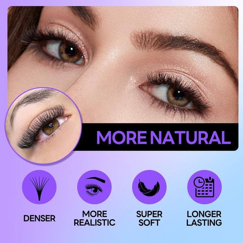 ACTROL Easy Fan Lashes Eyelash Extensions 0.07 D 70° Curl