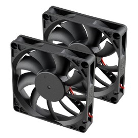 GDSTIME Slim Muffin Fan, Dual 80mm x 15mm 8cm 24V DC Brushless Small Cooling Fan Ventilateur, for DIY Computer PC Case and Other Small Applications, 2500RPM 2PIN