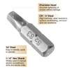 sourcing map 10pcs Square Head Screwdriver Bits 1/4" Hex Shank