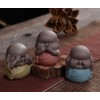 SIGMALL Buddha Statue Monk Figurine, Set of 3 Buddhist Monk