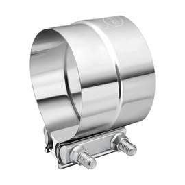 EVIL ENERGY 4'' Exhaust Clamp,Lap Joint Band Clamp Stainless Steel for Pipes,Mufflers,Catalytic Converters (1, 4 inch)