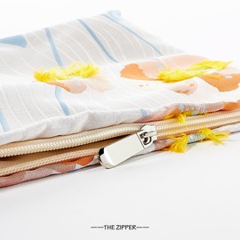 Youteer Embroidery Ladies Cosmetic Bag, Large Capacity Zipper Canvas Travel Makeup Bag Aesthetic Design Accessories Storage Bag for Women, Yellow Flowers.