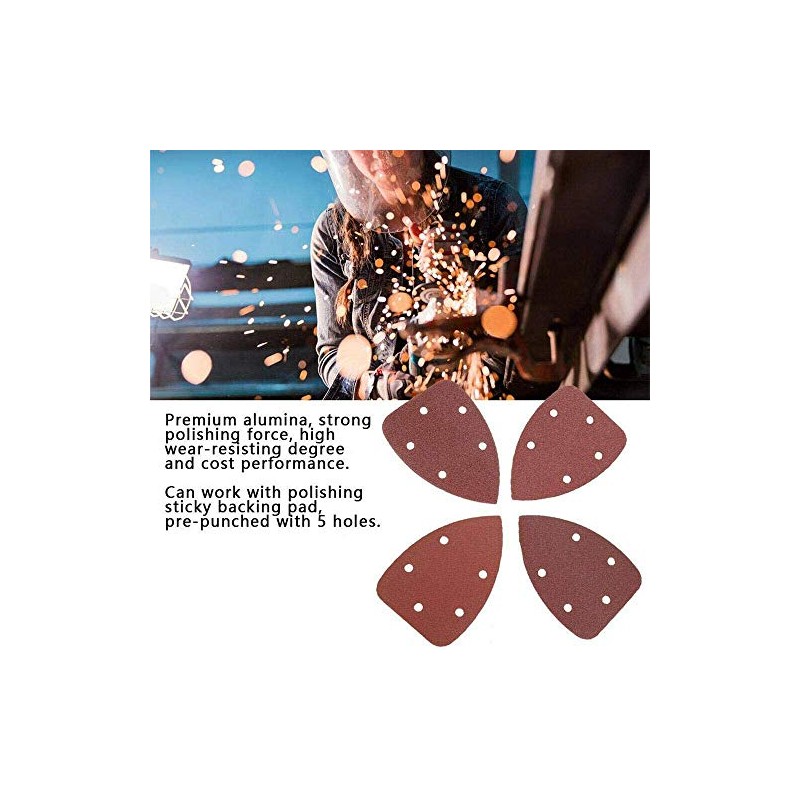 10pcs Mouse Sander Pads Sanding Sheets 150 Grits 5 Holes