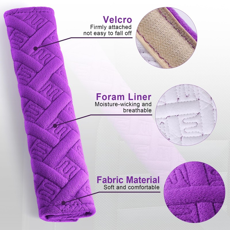JUSTTOP 2-Pack Universal Car Seat Belt Pads Cover for A