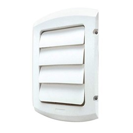 6" White Louvered Vent Cap