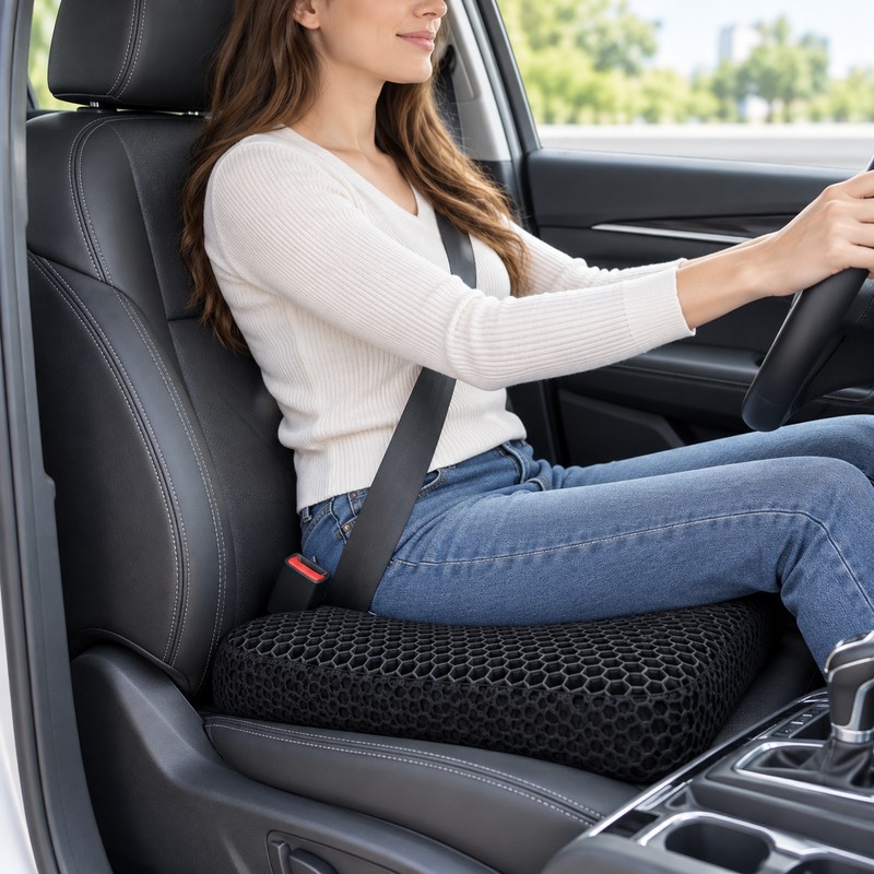 Honeycomb Gel Cooling Seat Cushion for Extended Sitting – Breathable