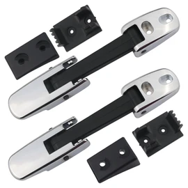 APPERFiT Mack Hood Latch Strap w/Catch Bracket Left Driver & Right Passenger Side Chrome Compatible with Mack Truck Granite Pinnacle Vision CH CHN CV CX CHU CXN CXU Hood Accessories Parts