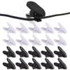 Clips for Earphone Wire,360 Degree Rotate Headphone Mount Cable Clothing Clip, Use for Fixing Headphone Wire,Black & White (20Pcs/Pack)