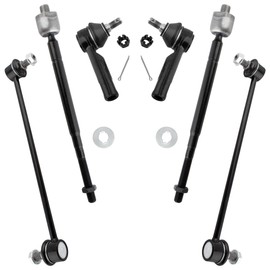 MYSMOT ES3669 EV426 K90349 Front Inner & Outer Tie Rod Ends Stabilizer Sway Bar Links for Honda Odyssey 3.5L 2002 2003 2004, Pack of 6