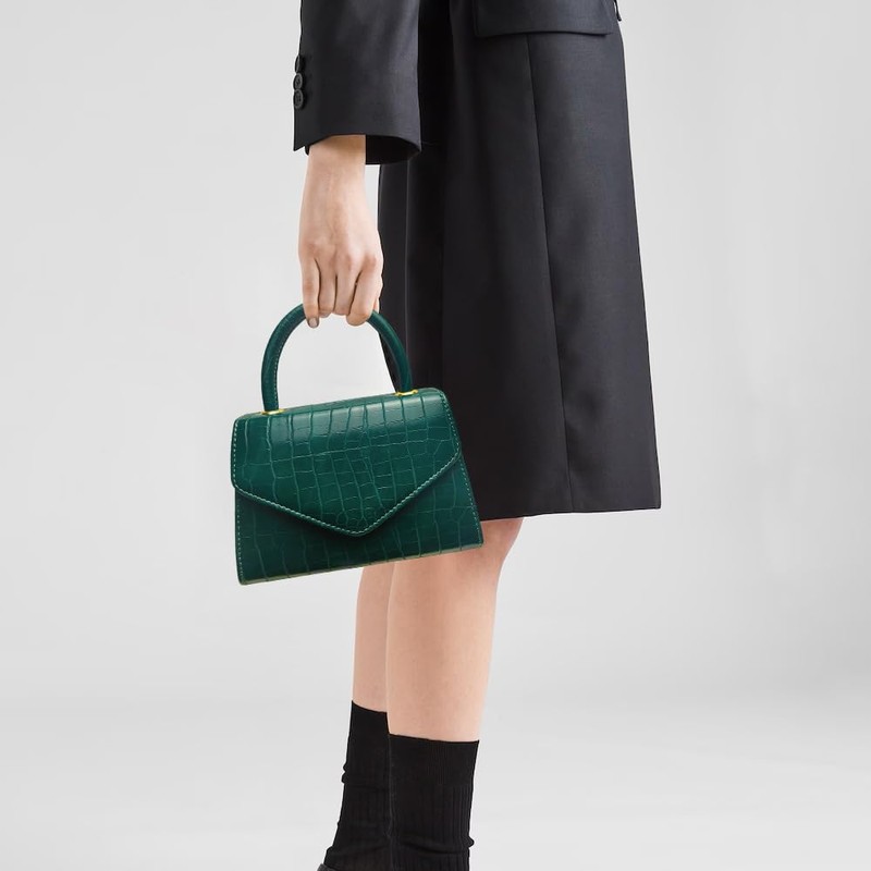 YDSIII Green Top-Handle Handbag Mini Purse for Women Crossbody Bag