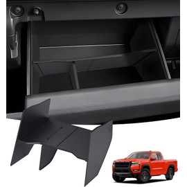 Organizador de guanteras compatible con Nissan Frontier 2026 2025 2024 2023 2022, accesorios interiores, guantera, compartimento para compartimentos de almacenamiento para frontera 2022-2026