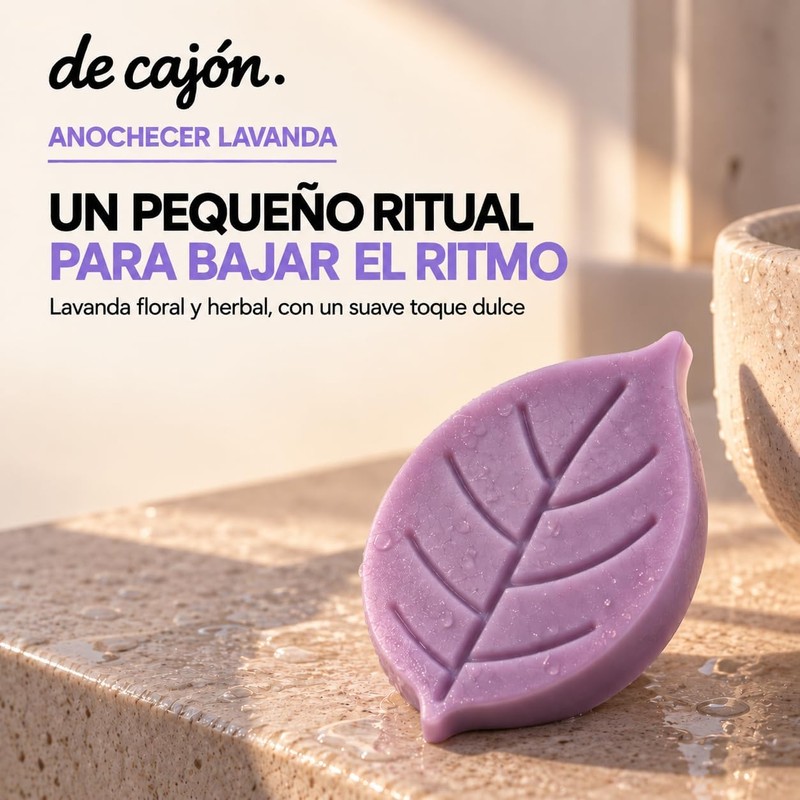 Jabones Corporales Artesanales con Lufa · Lavanda · 5 Barras