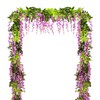 DearHouse 4Pcs 6.6Ft/Piece Artificial Flowers Silk Wisteria Garland Artificial Wisteria