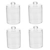 Ciieeo 4pcs Cotton Pad Jars with Lid Versatile Bathroom Organizers